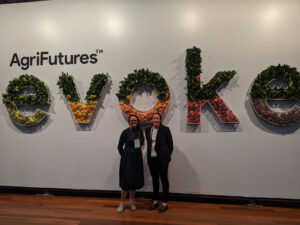 FFN & Agrifutures Australia evokeAG ticket and bursary winner Alice Clarke caught up with FFN EO Jamie-Lee Oldfield at the event.